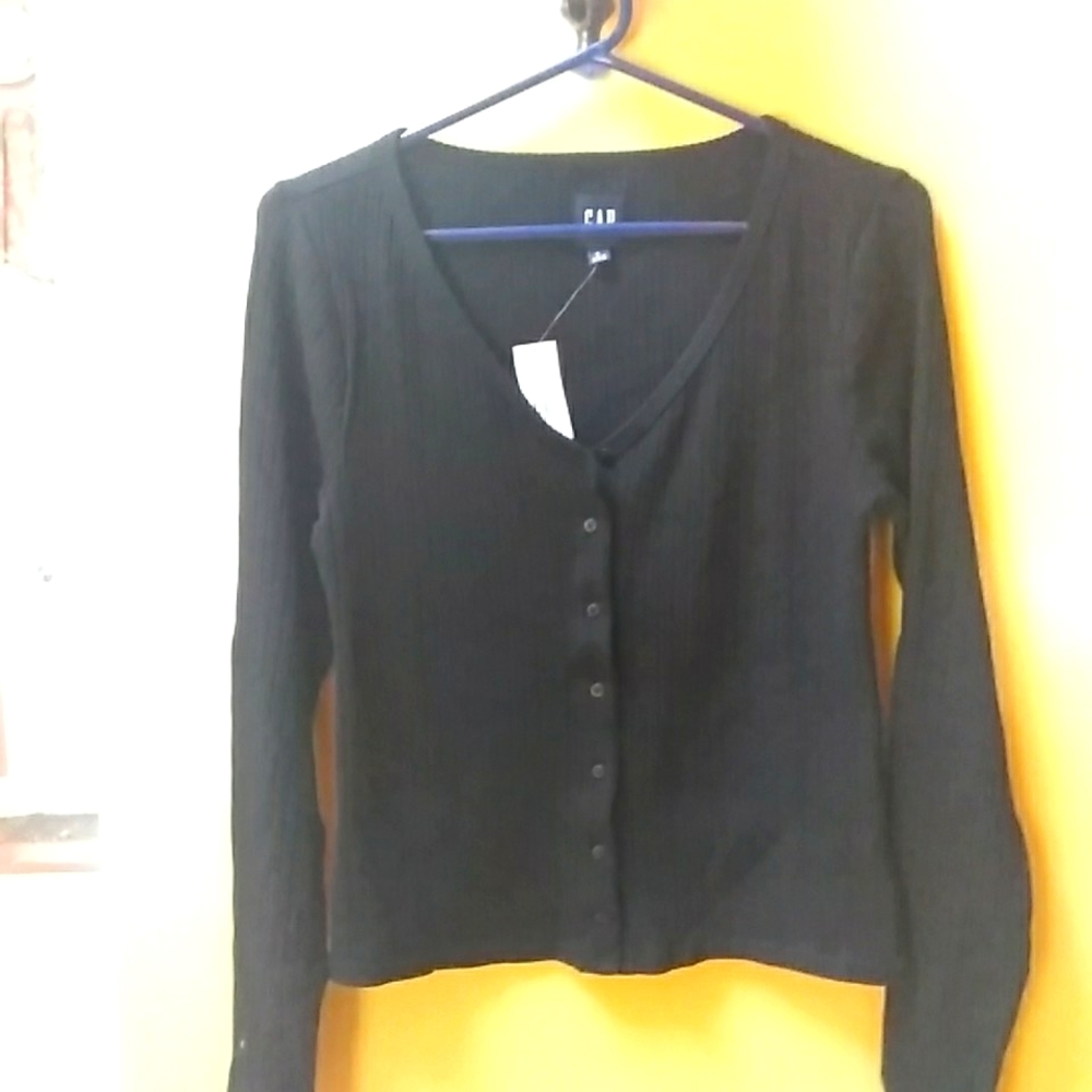 Gap Cotton Ribbed Cardigan